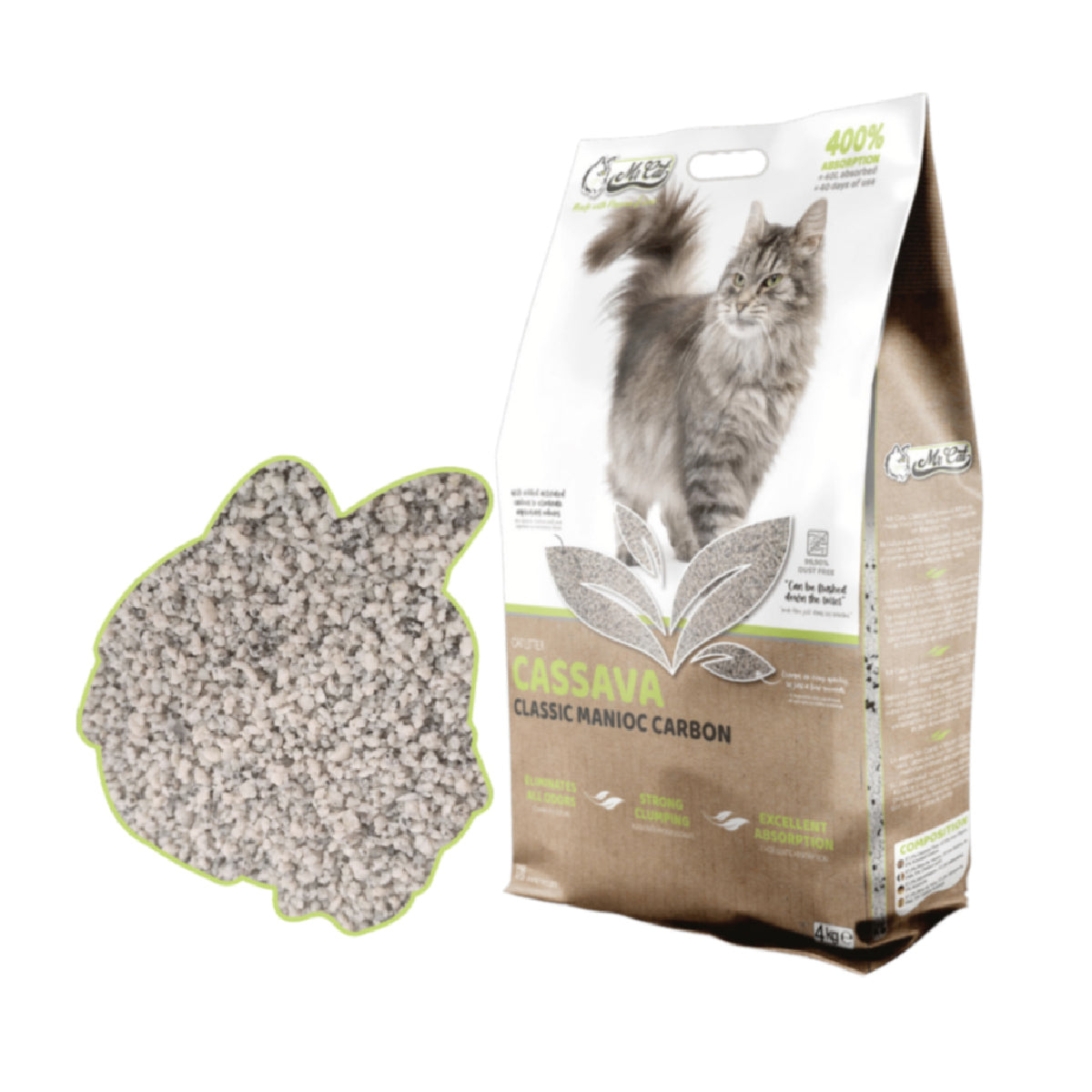 Mr. Cat Cassava Classic Manioc Carbon Cat Litter 4Kg