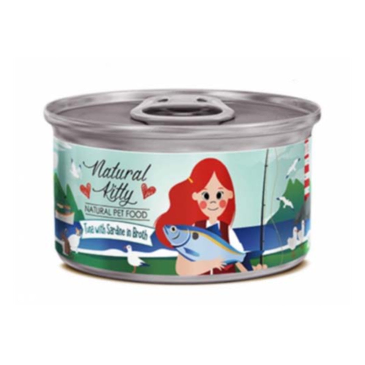Natural kitty tuna & sardine in broth 80g
