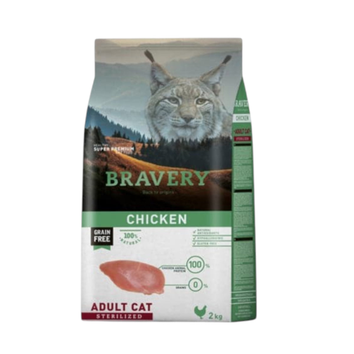 Bravery (super premium)Chicken Adult Cat Sterilized 2 Kg