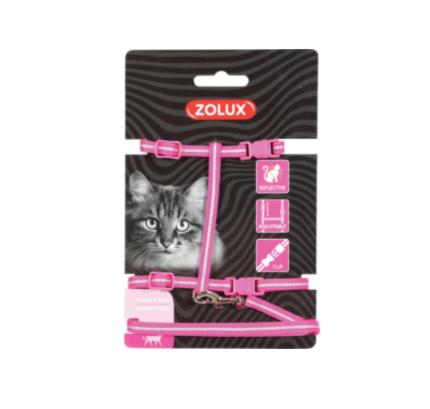 Cat Harness & Leash Kit Pink
