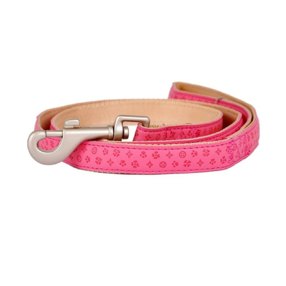 Mylord Leatherette Dog Leash 120 x 1.5 cm, Pink