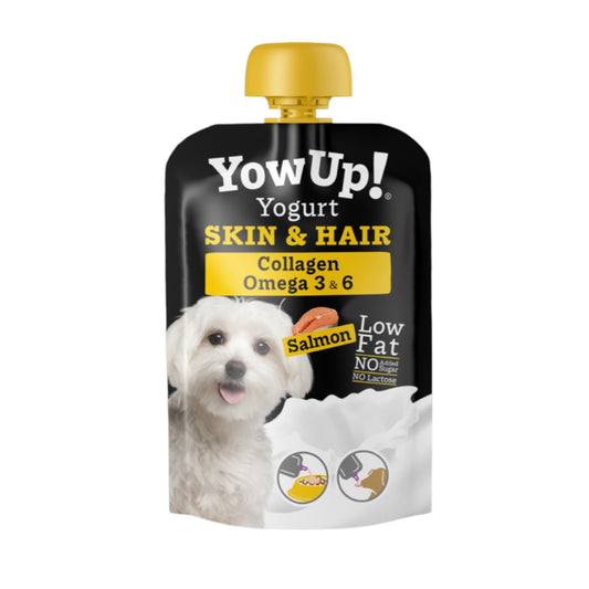 YowUp Yogurt Pouch rich in Omega 3 & 6 in Salmon for Dogs 115g