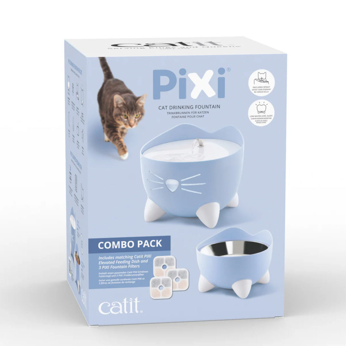 CatIt Pixi Drinking Fountain Combo Pack, Blue