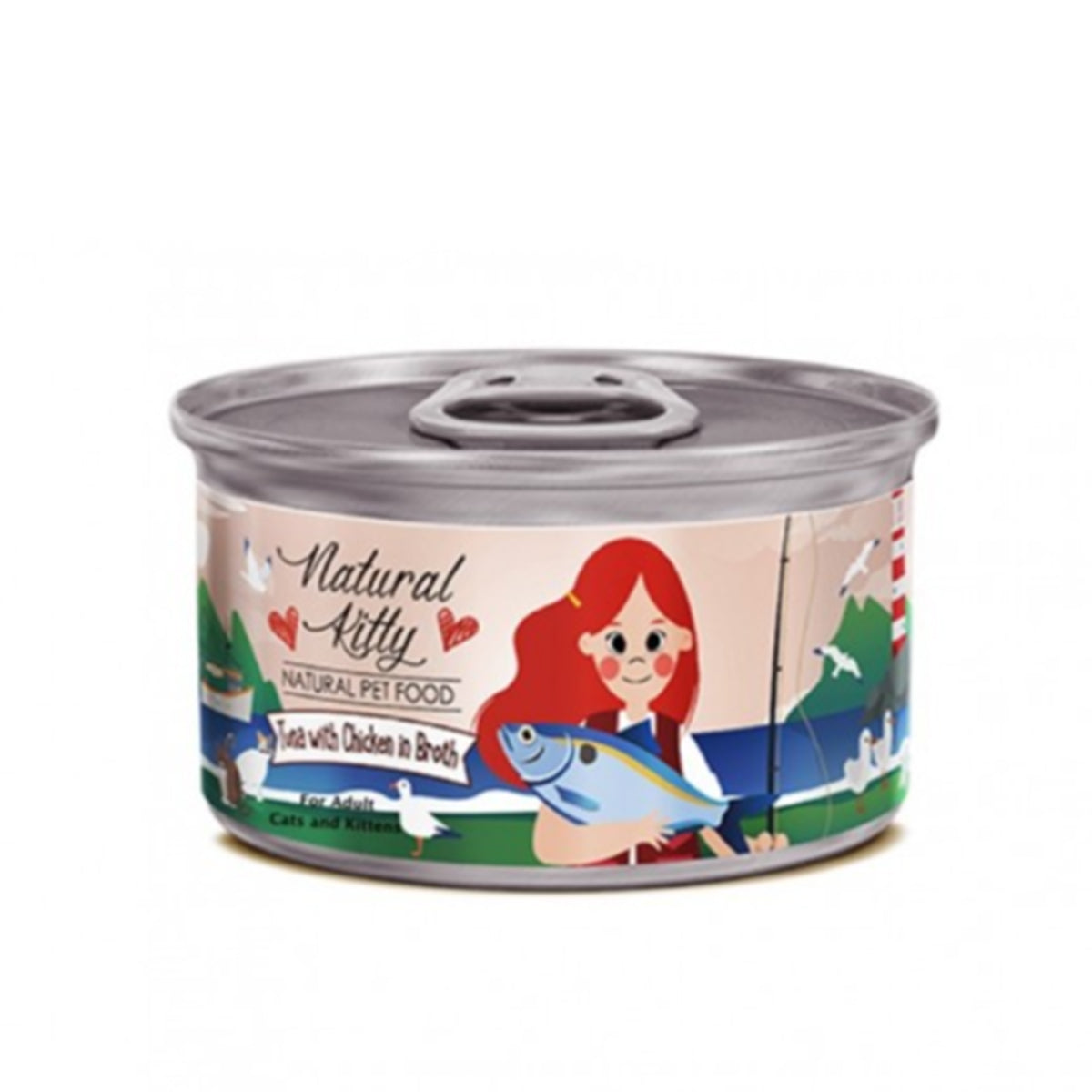 Natural Kitty Tuna With Chicken in Borth 80 G