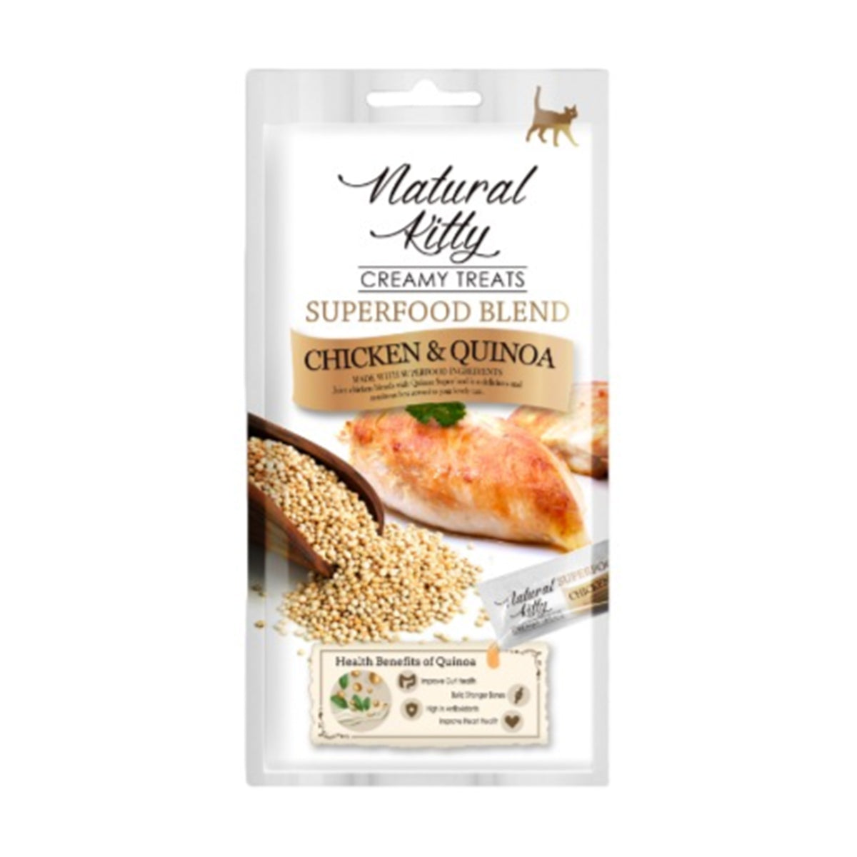 Natural Kitty Creamy Treats Superfood Blend Chicken and Quinoa