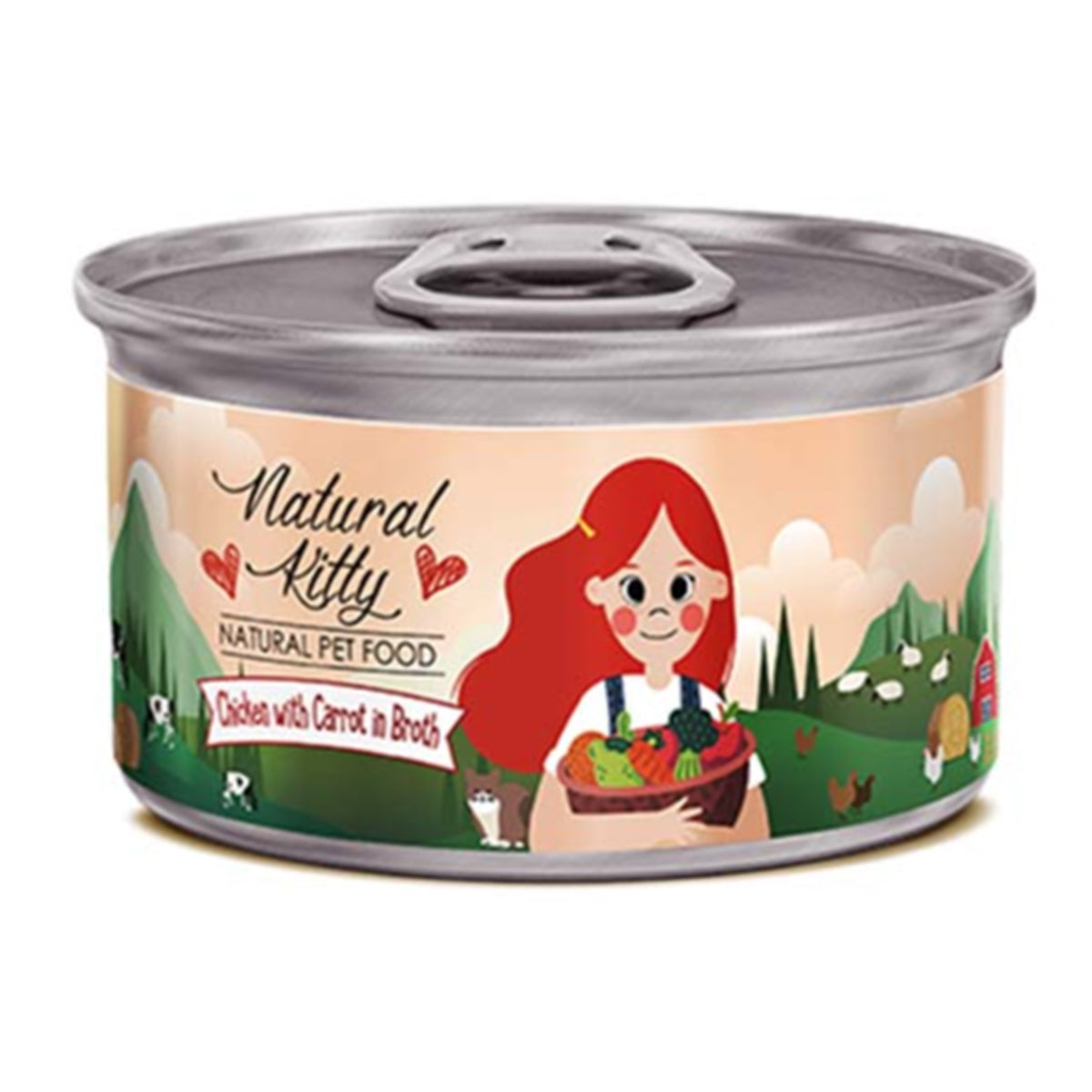 Natural Kitty Chicken & Carrots in Broth 80g