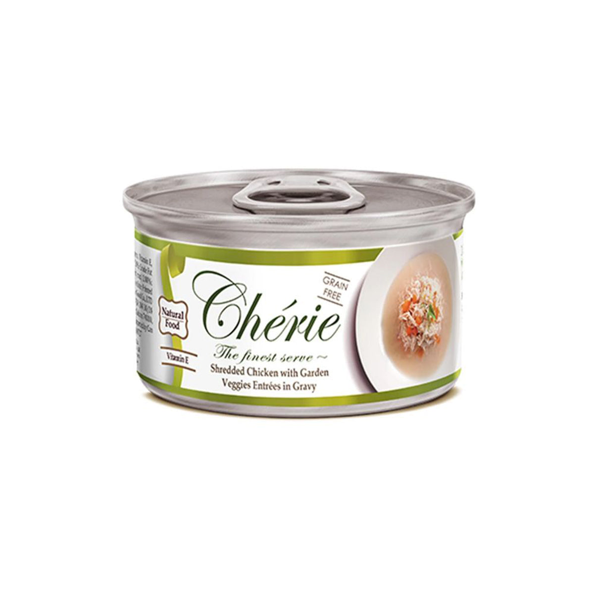 Cherie Shredded Chicken With Garden Veggies Entrees In Gravy Canned Cat Food 80g