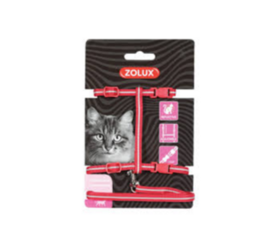 Cat Harness & Leash Kit Red