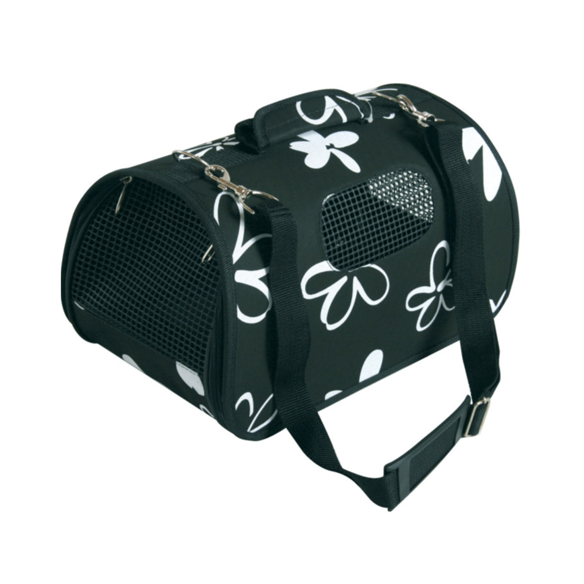 Pet Carrier Flower Black