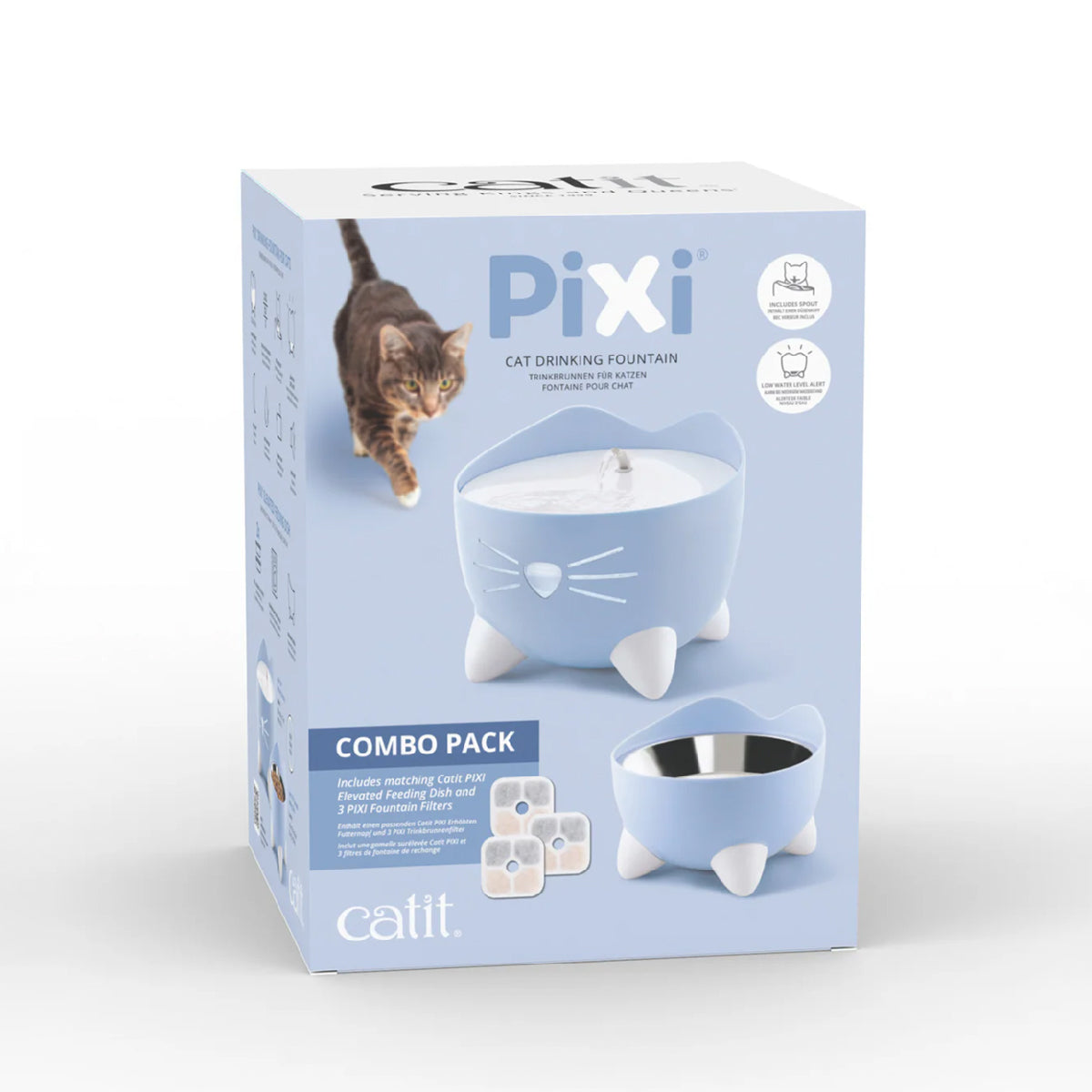 CatIt Pixi Drinking Fountain Combo Pack, Blue