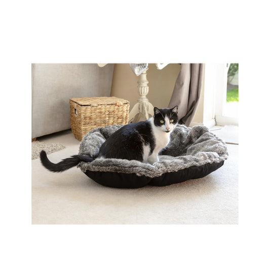 Mikki Cat Luxury Magic Pet Bed Pillow - Charcoal